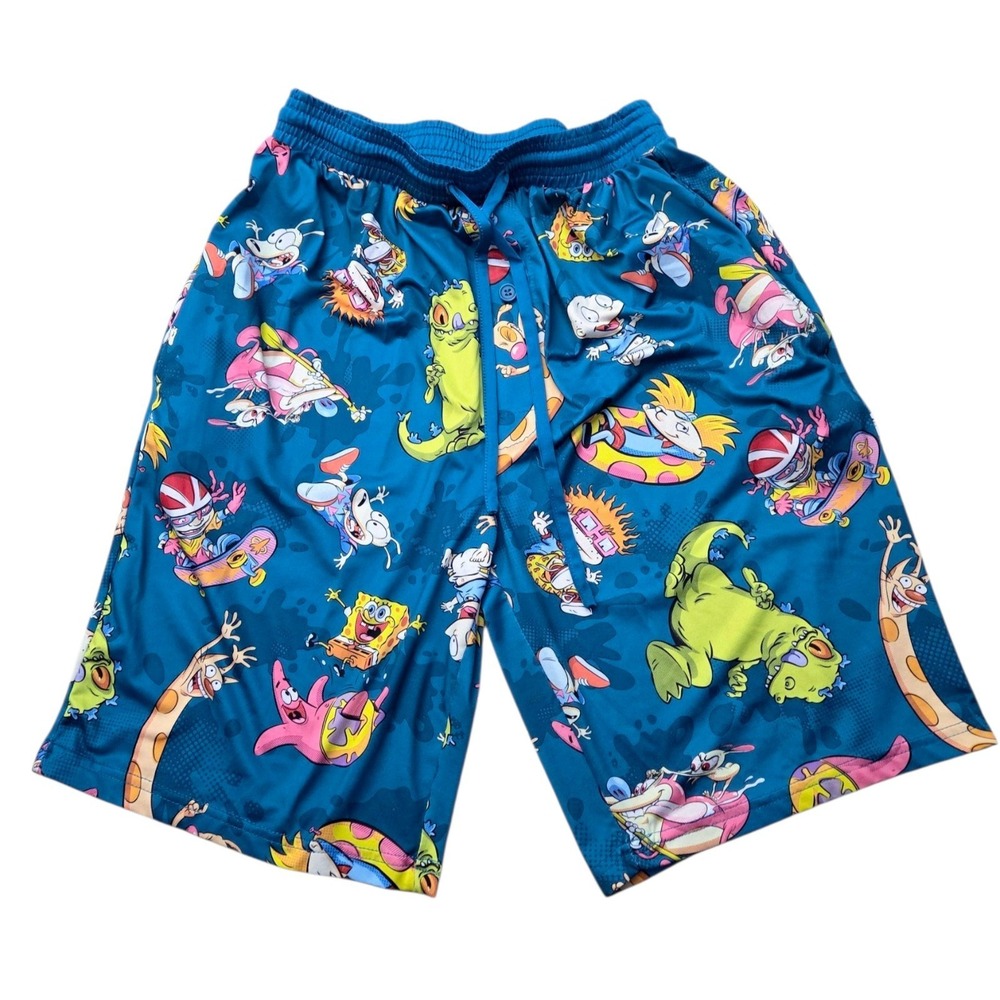 1990s‎ Nickelodeon Men's XS 26-28 Pajama Shorts Rugrats SpongeBob Squarepants